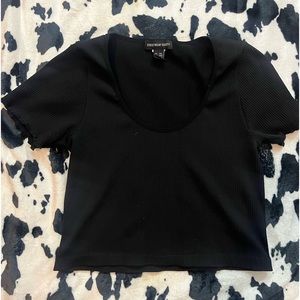 StreetWear Society Black Plain Crop